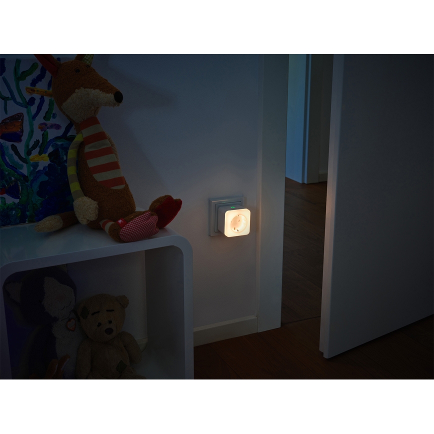 Osram - LED димируем контакт с вградено осветление SCHUKO SMART+ NIGHTLIGHT 3680W/230V Wi-Fi