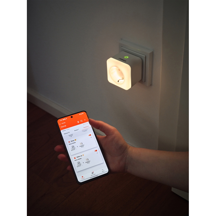 Osram - LED димируем контакт с вградено осветление SCHUKO SMART+ NIGHTLIGHT 3680W/230V Wi-Fi