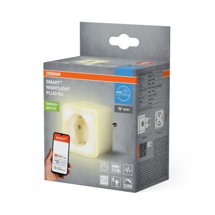 Osram - LED димируем контакт с вградено осветление SCHUKO SMART+ NIGHTLIGHT 3680W/230V Wi-Fi