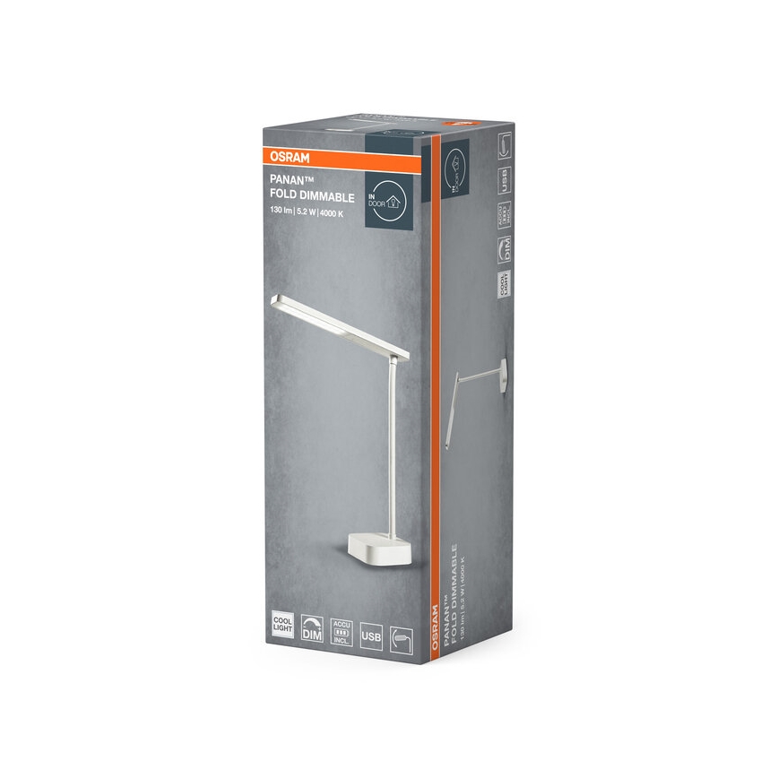 Osram - LED димируема сензорна настолна лампа PANAN LED/5,2W/5V 1200 mAh CRI 90