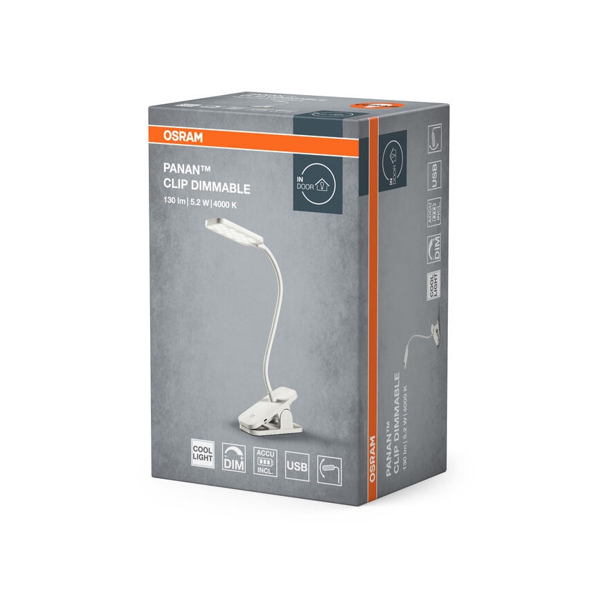 Osram - LED димируема сензорна настолна лампа PANAN LED/5,2W/5V 1200 mAh