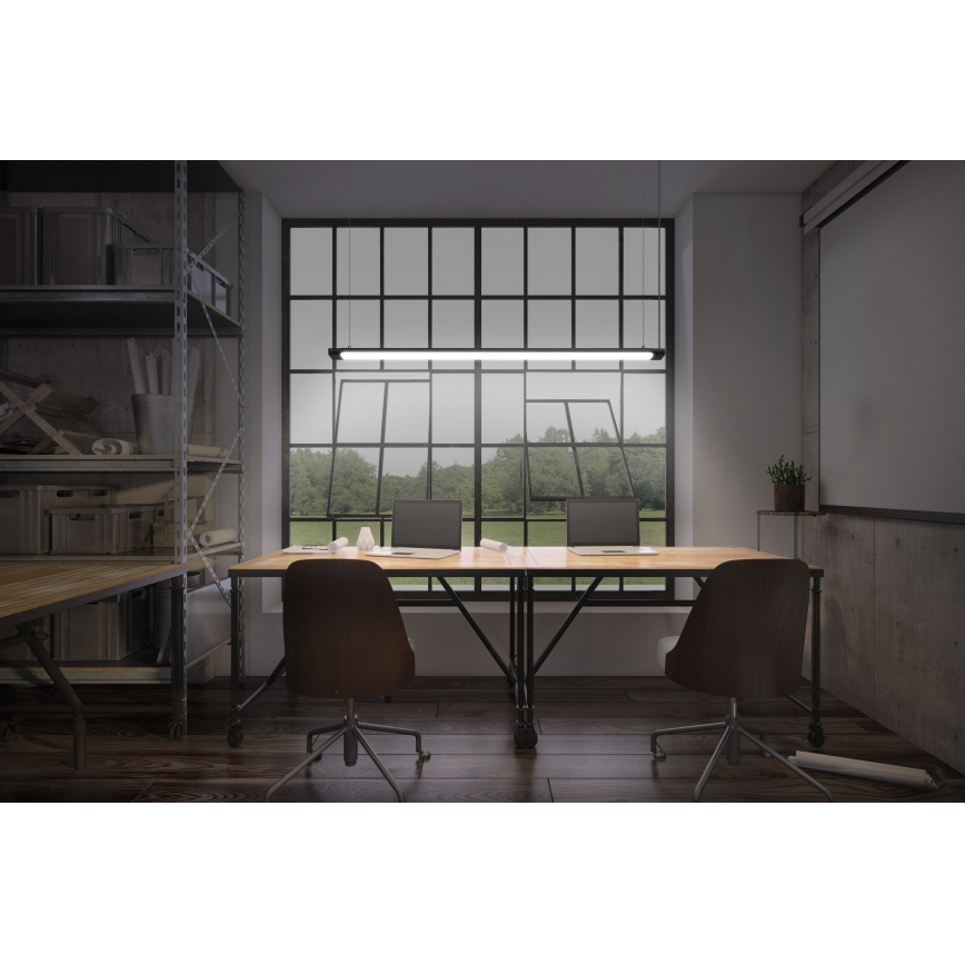 Osram - LED димируема висяща лампа на кабел OFFICE LINE LED/40W/230V 4000K 120 cm черна