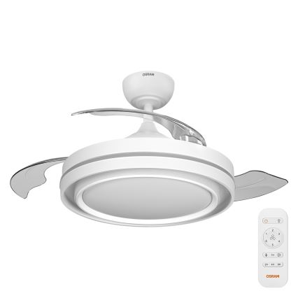 Osram - LED димируемо таванно осветително тяло с вентилатор PONIENTE LED/36W/230V 3000/4000/6500K + дистанционно управление