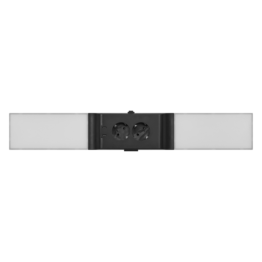 Osram - Димируемо LED осветително тяло за монтаж под шкаф с вградени контакти UNDERCABINET LED/10W/230V 3000K 54,8 cm черно