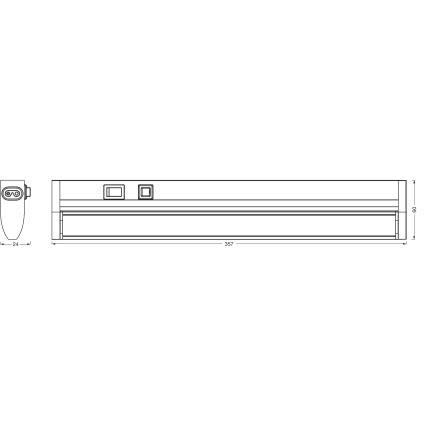 Osram - димируемо LED осветително тяло за монтаж под шкаф LINEAR TURN LED/6W/230V 3000/4000/6500K 35 cm бяло