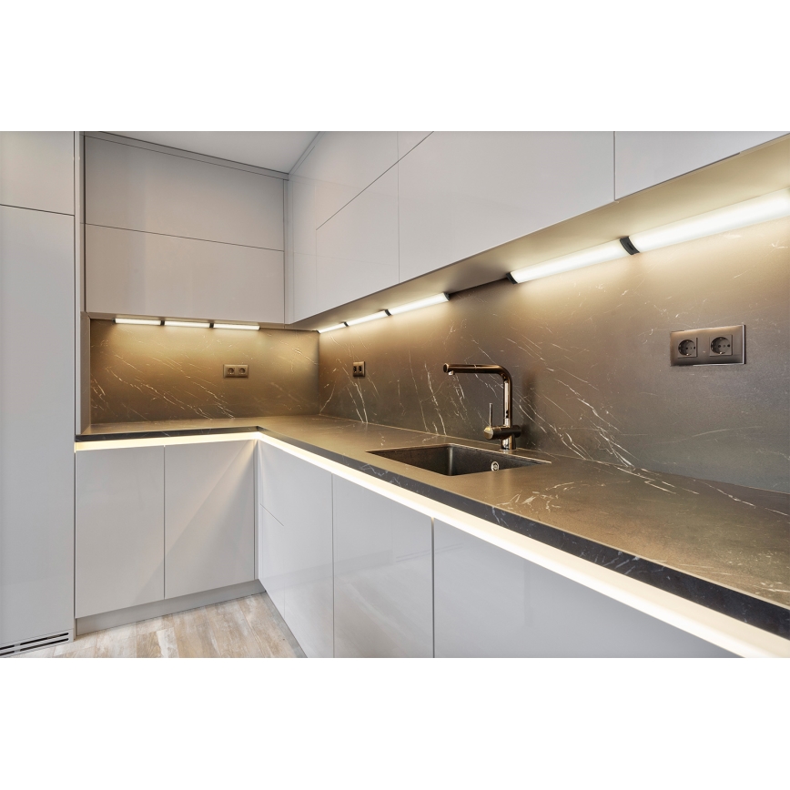 Osram - LED димируемо подшкафно осветително тяло със сензор за движение LINEAR ANGLE LED/5W/230V 3000/4000/6500K 35 см черно