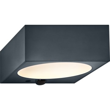 Osram - LED димируемо соларно стеннo осветително тяло със сензор ENDURA STYLE LED/10,7W/4,2V 2000 mAh IP65 антрацит