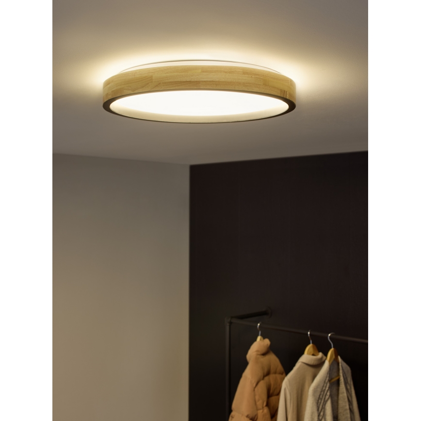 Osram - LED димируем таванен плафон MARIANO LED/36W/230V Ø 51 см дъб/черен