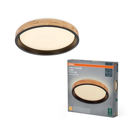 Osram - LED димируем таванен плафон MARIANO LED/36W/230V Ø 51 см дъб/черен