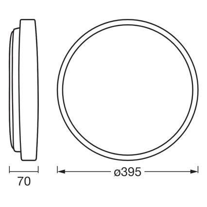 Osram - Димируема таванна LED плафониера ORBIS ALISON LED/24W/230V Ø 39,5 см бежова