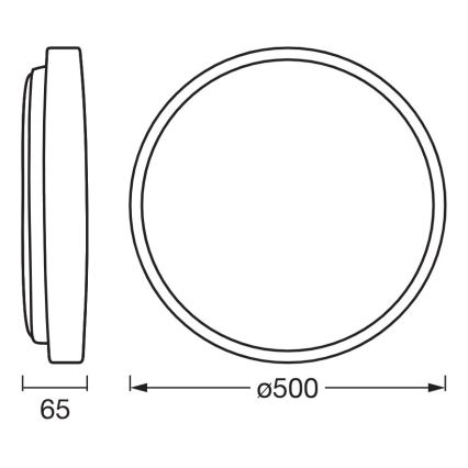 Osram - LED димируемо таванно осветително тяло ORBIS ALISON LED/36W/230V Ø 50 cm бежово