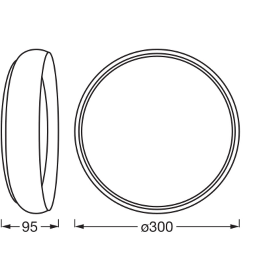 Osram - Димируема LED таванна лампа ORBIS LIVIA LED/16W/230V диаметър 30 см антрацит/кафяв