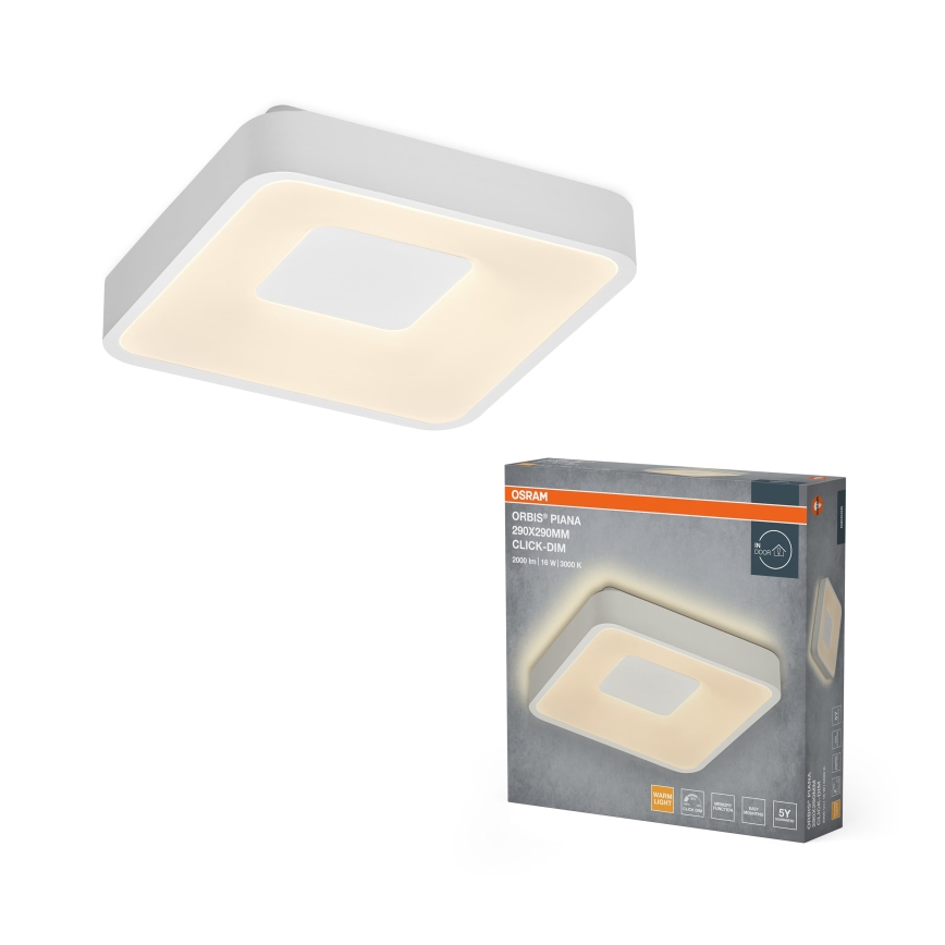 Osram - LED Димируемо таванно осветително тяло ORBIS PIANA LED/16W/230V 29x29 cm бяло