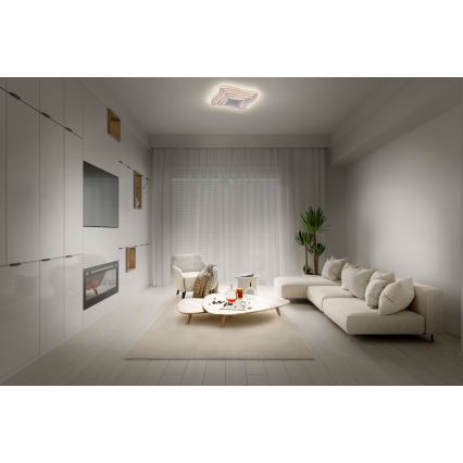 Osram - LED димируемо таванно осветително тяло ORBIS WAVES LED/43W/230V 2600-6000K 48x48 cm бяло + дистанционно управление