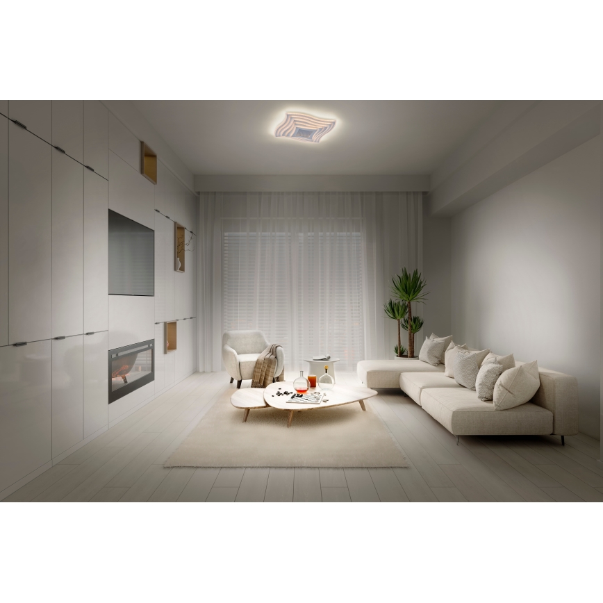 Osram - LED димируемо таванно осветително тяло ORBIS WAVES LED/43W/230V 2600-6000K 48x48 cm бяло + дистанционно управление