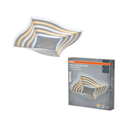 Osram - LED димируемо таванно осветително тяло ORBIS WAVES LED/43W/230V 2600-6000K 48x48 cm бяло + дистанционно управление