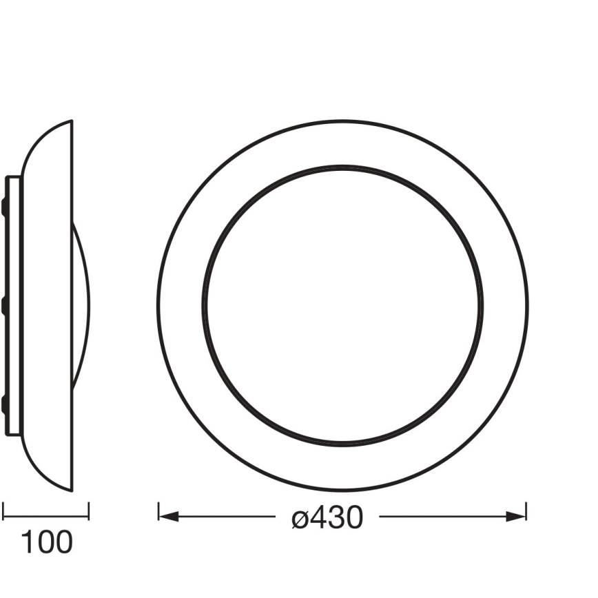 Osram - димируема LED таванна лампа PLATE LED/35W/230V Ø 43 см розова