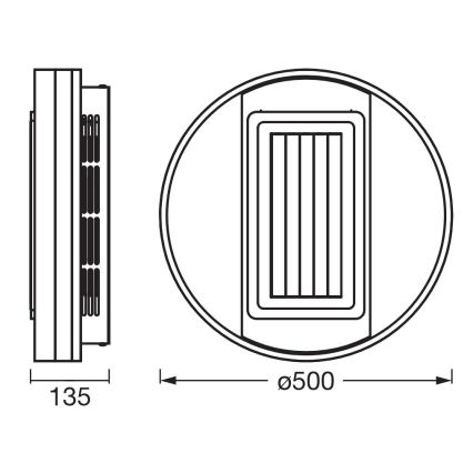 Osram - LED димируемо таванно осветително тяло с вентилатор CEILING FAN LED/55W/230V 3000-6500K бяло + дистанционно управление