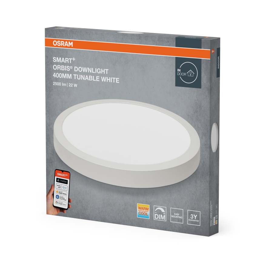 Osram - Димируемо таванно осветително тяло SMART+ DOWNLIGHT LED/22W/230V Ø 40 cm 3000-6500K Wi-Fi