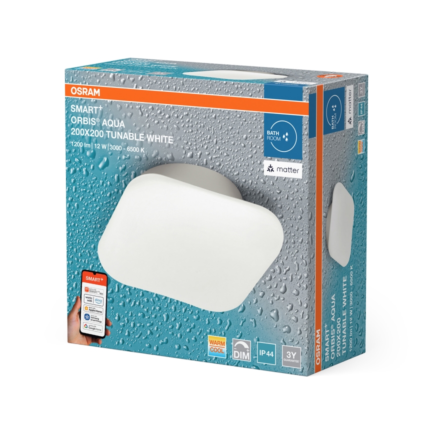 Osram - LED таванно осветително тяло за баня SMART+ AQUA с възможност за димиране LED/12W/230V 3000-6500K IP44 Wi‑Fi