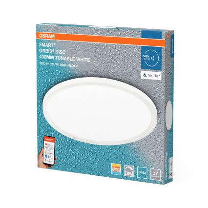 Osram - Димируемо таванно осветително тяло за баня SMART+ DISC LED/24W/230V 3000-6500K IP44 Wi-Fi