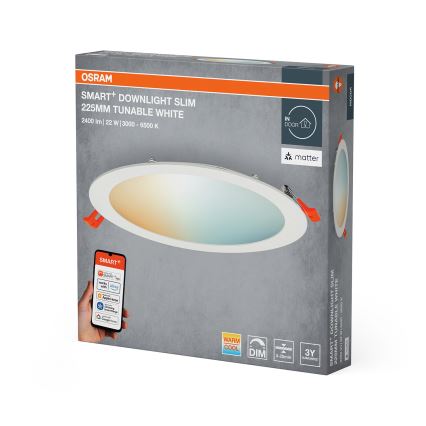 Osram - LED димируемо вградено осветително тяло SMART+ DOWNLIGHT LED/22W/230V 3000-6500K Wi-Fi