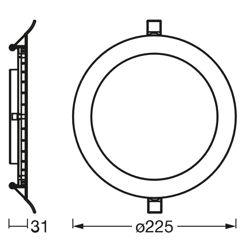 Osram - LED димируемо вградено осветително тяло SMART+ DOWNLIGHT LED/22W/230V 3000-6500K Wi-Fi