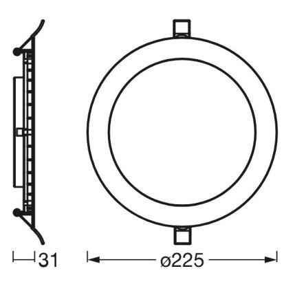 Osram - LED Лампа за окачен таван SLIM LED/22W/230V 4000K