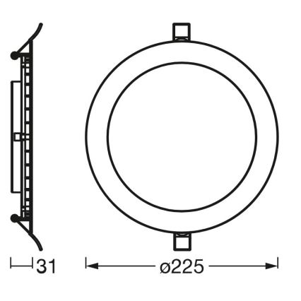 Osram - LED Лампа за окачен таван SLIM LED/22W/230V 3000K