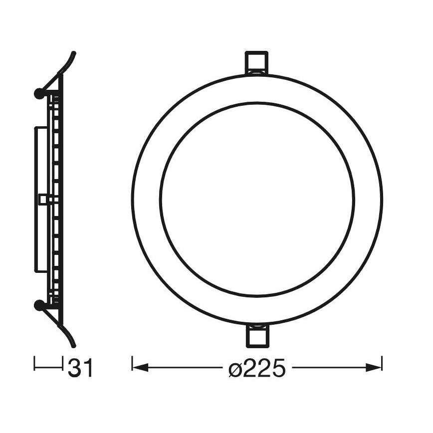 Osram - LED Лампа за окачен таван SLIM LED/22W/230V 3000K