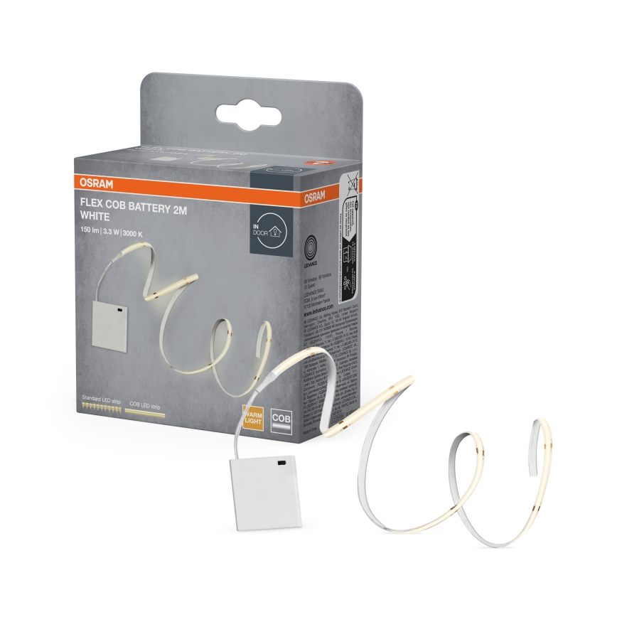 Osram - LED лента FLEX COB BATTERY 2m LED/3,3W/4xAA