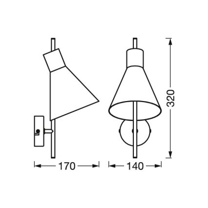 Osram - LED Настенна лампа DECOR TOKIO LED/5W/230V черна