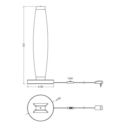 Osram - LED настолна лампа DECOR FLAT LED/13W/230V сива