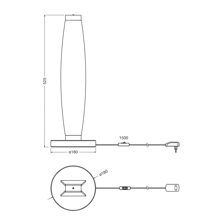 Osram - LED настолна лампа DECOR FLAT LED/13W/230V сива