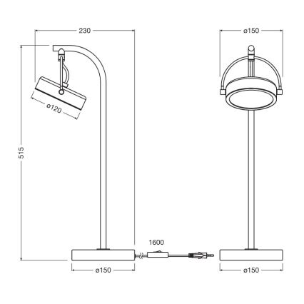 Osram - LED настолна лампа DECOR PUCK LED/11W/230V CRI 90 черна