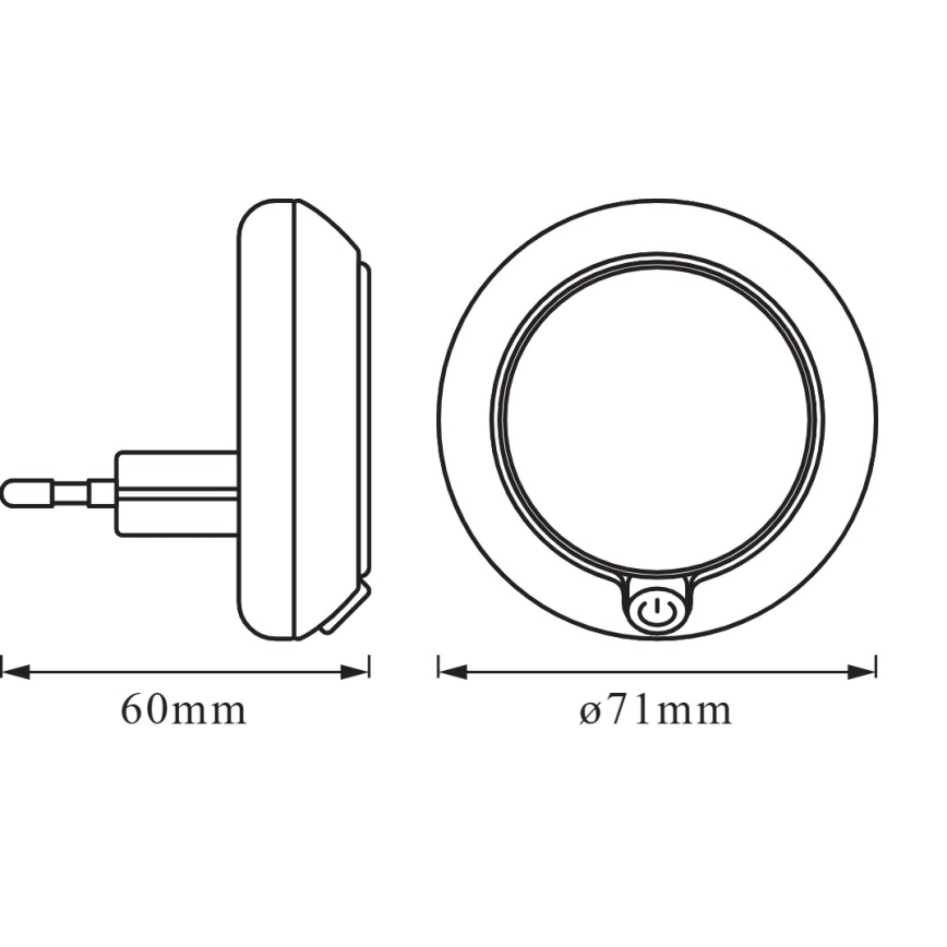 Osram - LED нощна лампа със сензор LUNETTA LED/0,3W/230V 3000K