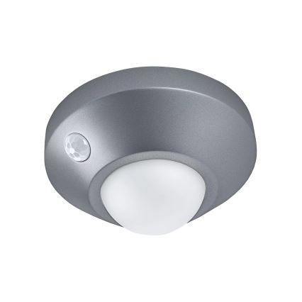 Osram - LED ориентационно осветително тяло NIGHTLUX със сензор LED/2W/3xAA, сребристо