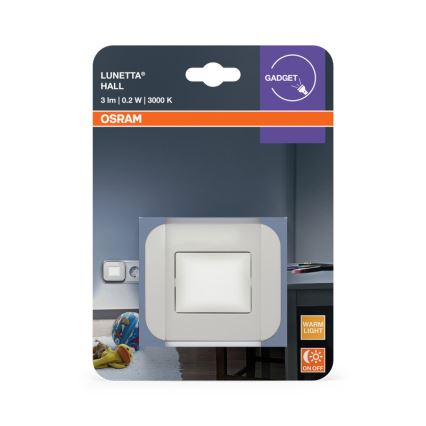 Osram - LED нощна лампа със сензор за здрач LUNETTA LED/0,2W/230V