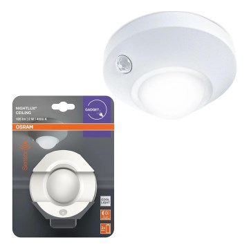 Osram - LED ориентационна лампа със сензор NIGHTLUX LED/2W/3xAA бяла