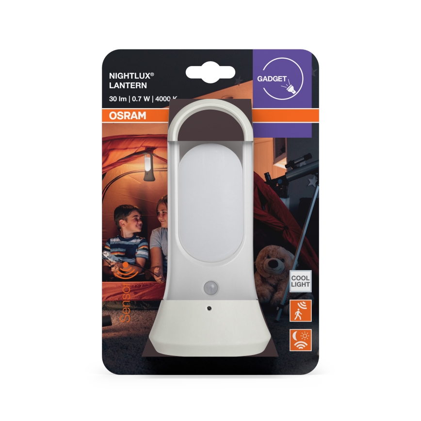 Osram - LED ориентационно осветително тяло с датчик за движение и за здрач MOBILE LED/0,7W/4xAAA бяло