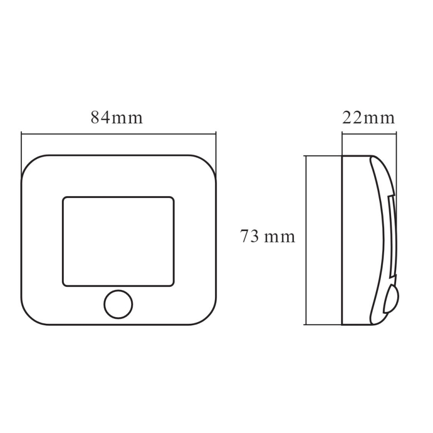 Osram - LED ориентационно осветително тяло със сензор NIGHTLUX LED/0,3W/3xAAA IP54 сребристо