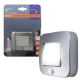 Osram - LED ориентационно осветително тяло със сензор NIGHTLUX LED/0,3W/3xAAA IP54 сребристо