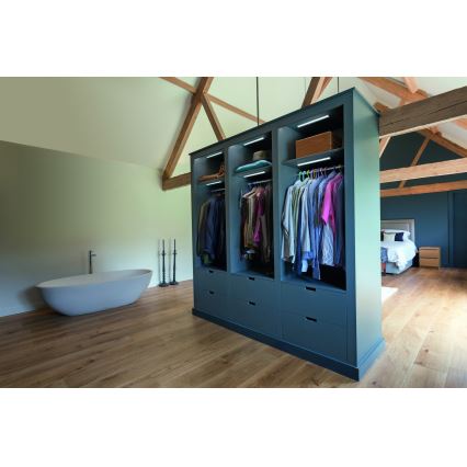 Osram - LED осветление за под шкаф с датчик за движение и здрач MOBILE LED/1W/5V 500 mAh 20 cm бяло