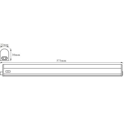 Osram - LED осветително тяло за монтаж под шкафове BATTEN LED/8W/230V 4000K 57,3 cm