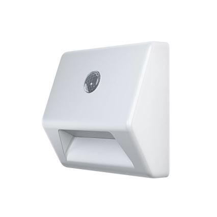 Osram - LED стълбищно осветително тяло с сензор NIGHTLUX LED/0,25W/3xAAA IP54 бяло