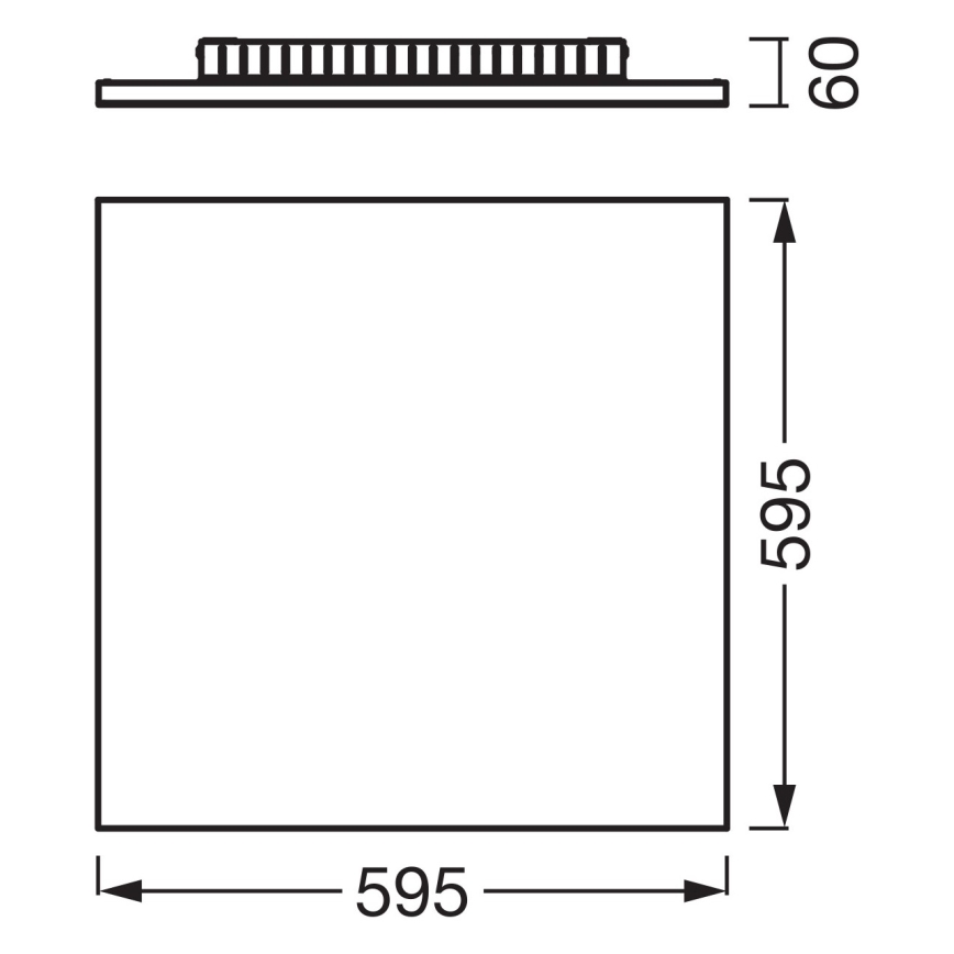 Osram - LED панел за повърхностен монтаж PLANON LED/40W/230V 3000K 60x60 см бял