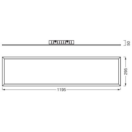Osram - LED панел за повърхностен монтаж PLANON LED/40W/230V 4000K 30x120 cm бял