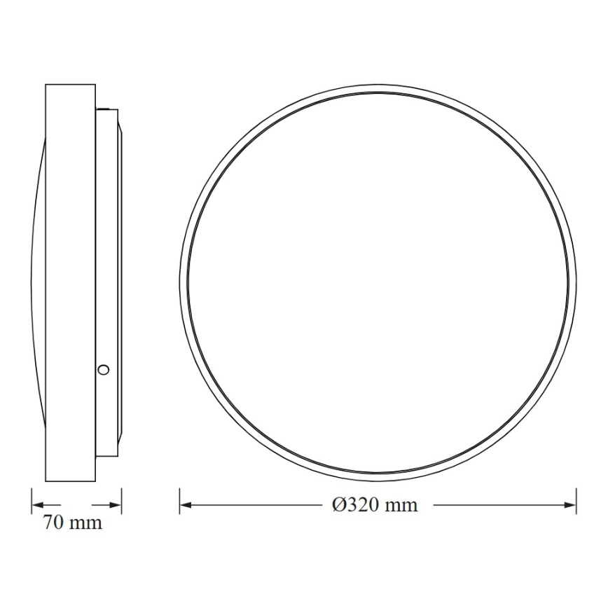Osram - LED таванно осветително тяло с датчик за здрач CEILING LUXO LED/18W/230V Ø 32 см бяло
