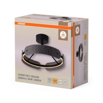 Osram - LED плафон DECOR CURVE LED/33W/230V Ø 43 cm сив