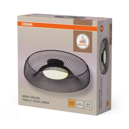 Osram - LED плафон DECOR MESH LED/18,5W/230V Ø 30 см черен